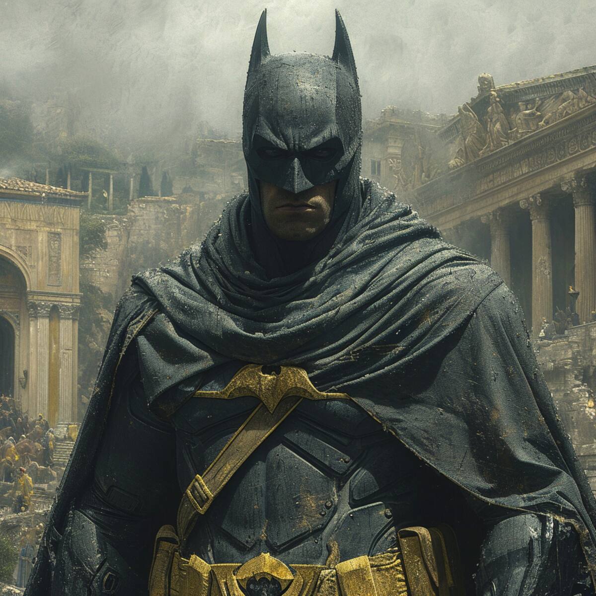 Batman vigilando las calles de la ciudad