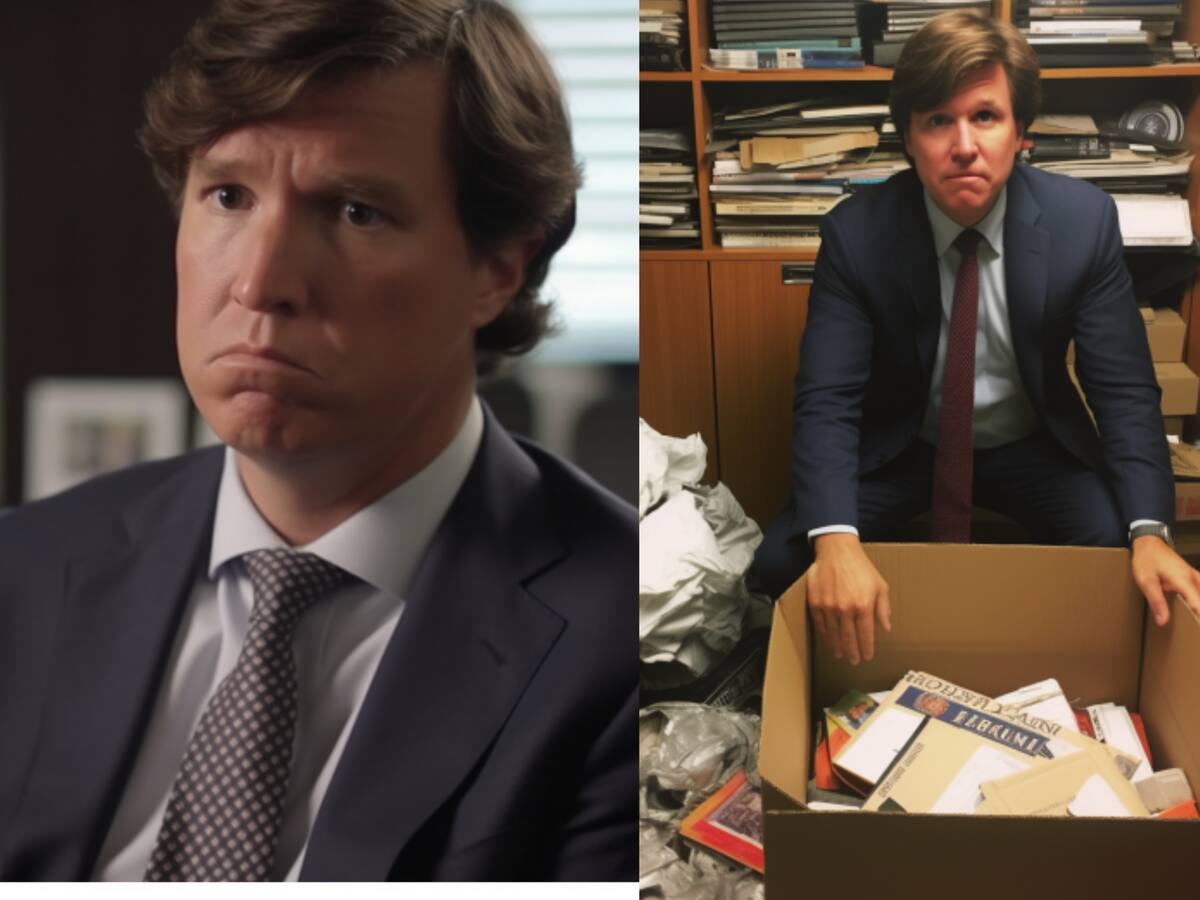 Fox News despide a Tucker Carlson; usuarios crean imágenes con inteligencia artificial