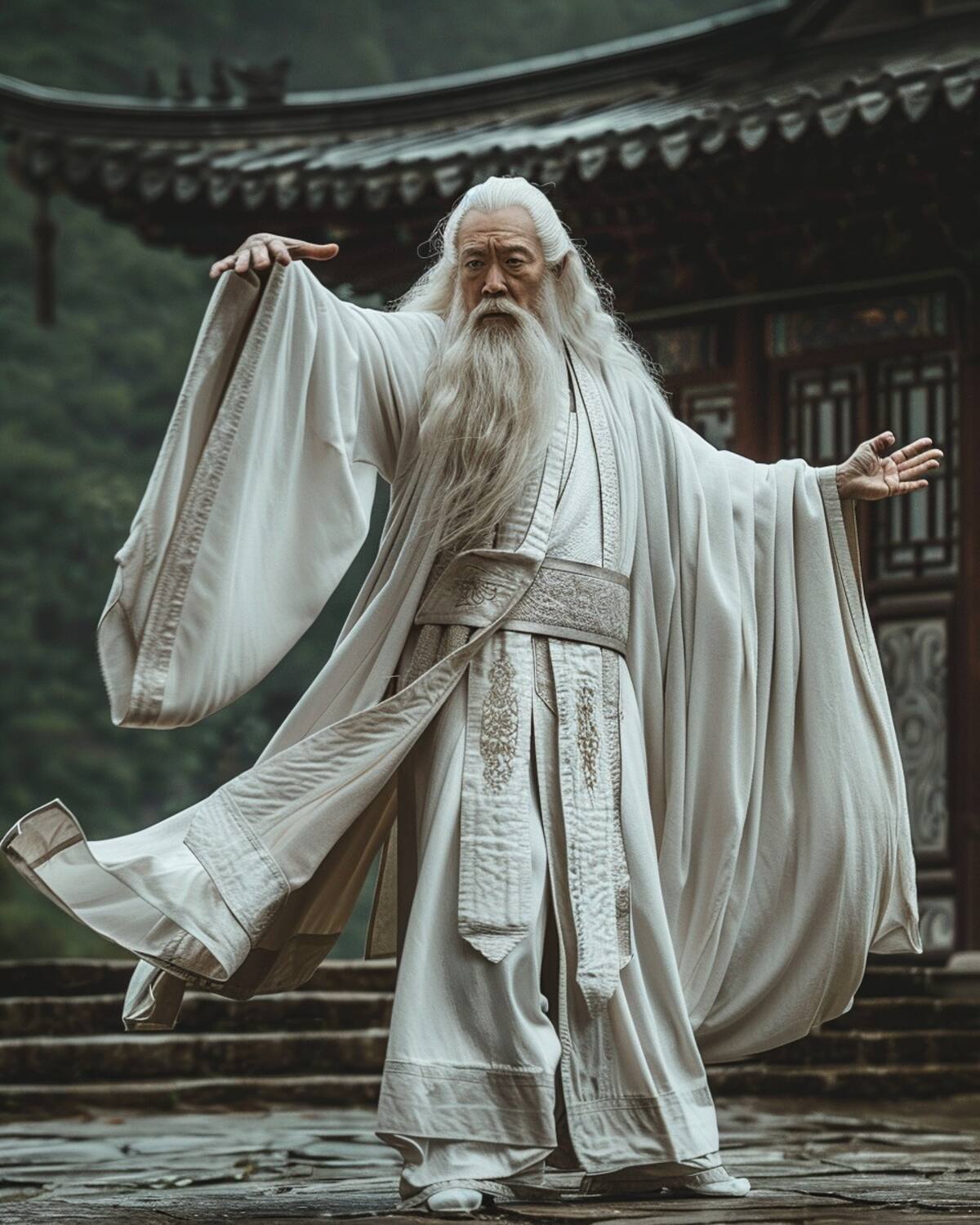 Dumbledore en estilo shaolin según una IA