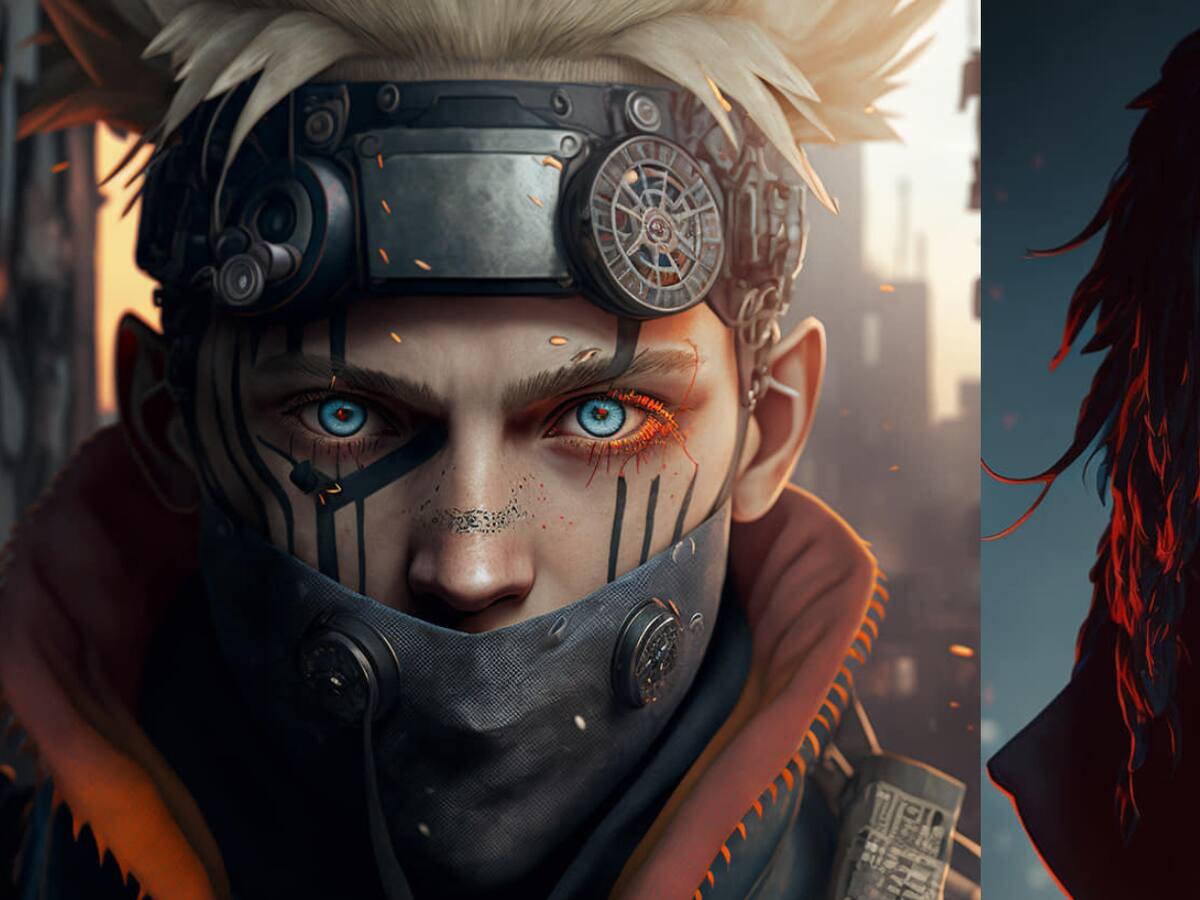 Inteligencia artificial muestra cómo se verían los personajes de Naruto en estilo Cyberpunk