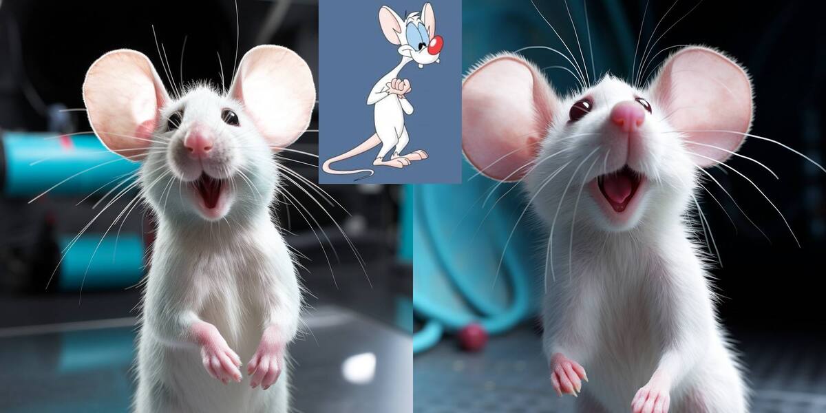 Por su parte, Pinky es muy inocente, alegre y leal, pero también muy torpe y distraído. Sus frases célebres suelen ser "Narf", "Zort" o "Poit".