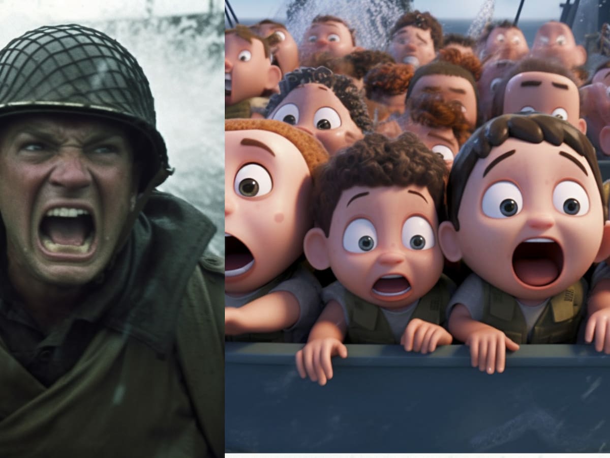 Cómo se vería "Rescatando al soldado Ryan" animada por Pixar según una inteligencia artificial