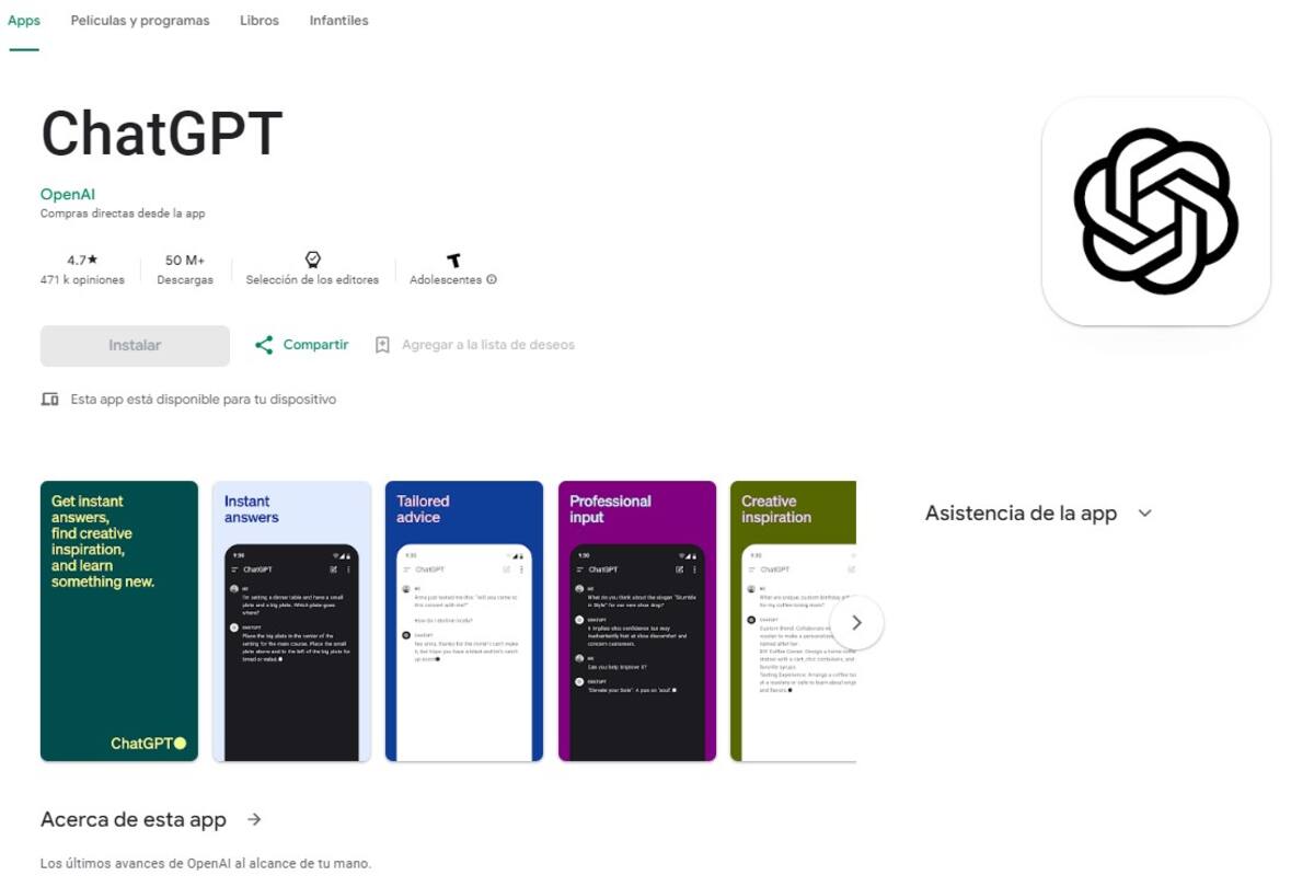 Lo único que debes hacer para obtener ChatGPT sin costo en Android es descargar la App oficial de la PlayStore y crear una cuenta en OpenAI, sin costo