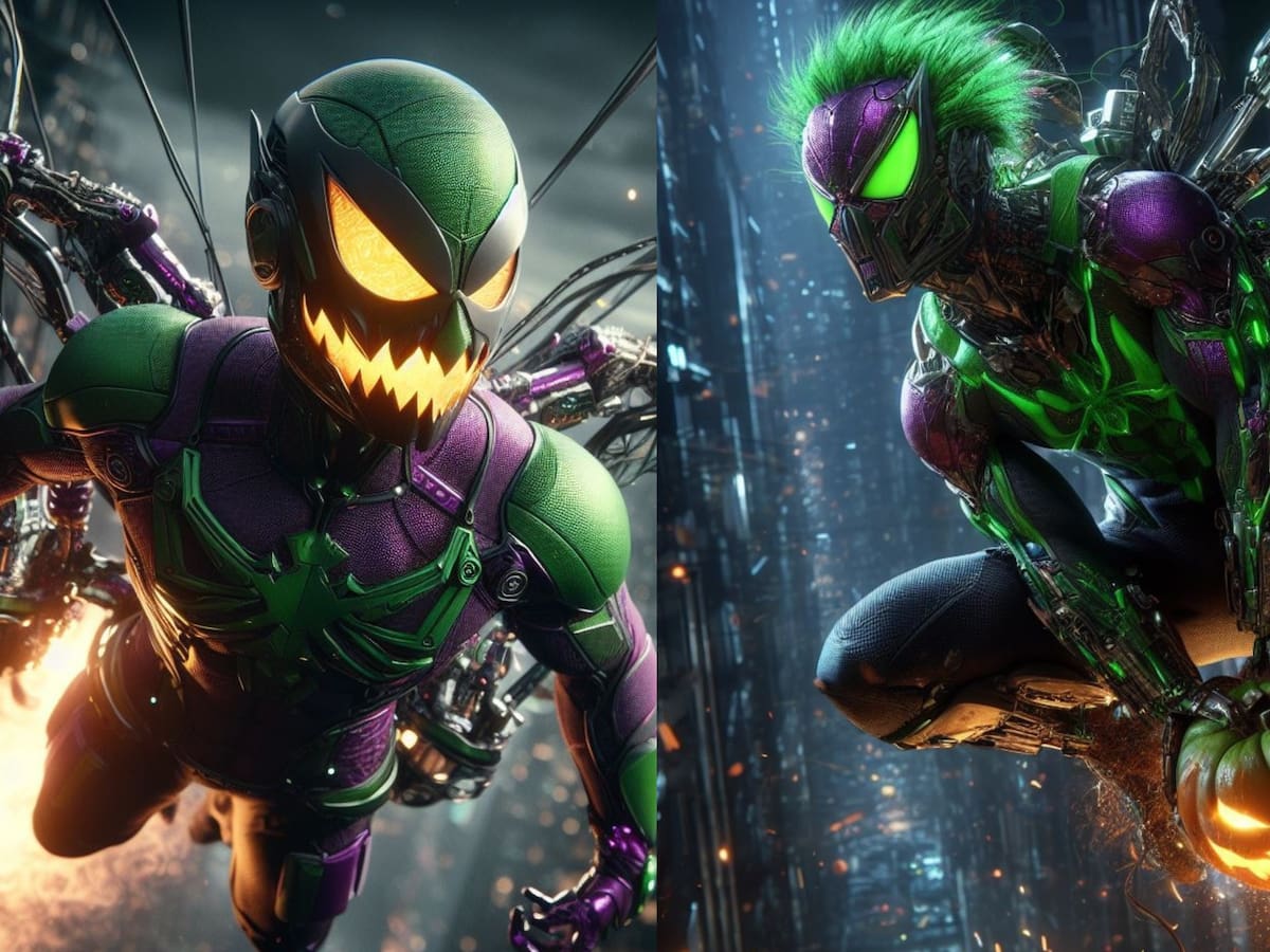 Descubre cómo se vería una fusión entre el Duende Verde y Spiderman según una inteligencia artificial