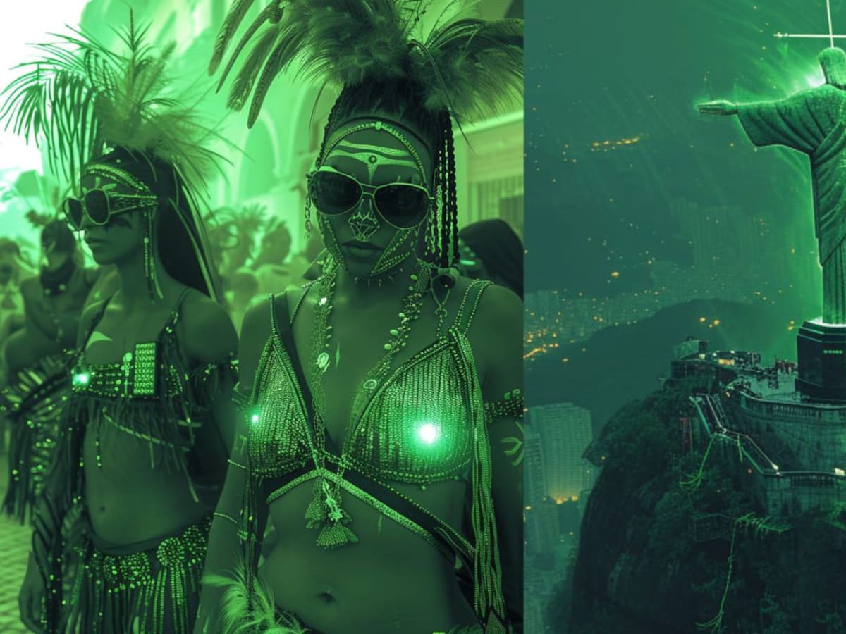 Así se vería el Rio de Janeiro en un mundo distópico cyberpunk según una inteligencia artificial