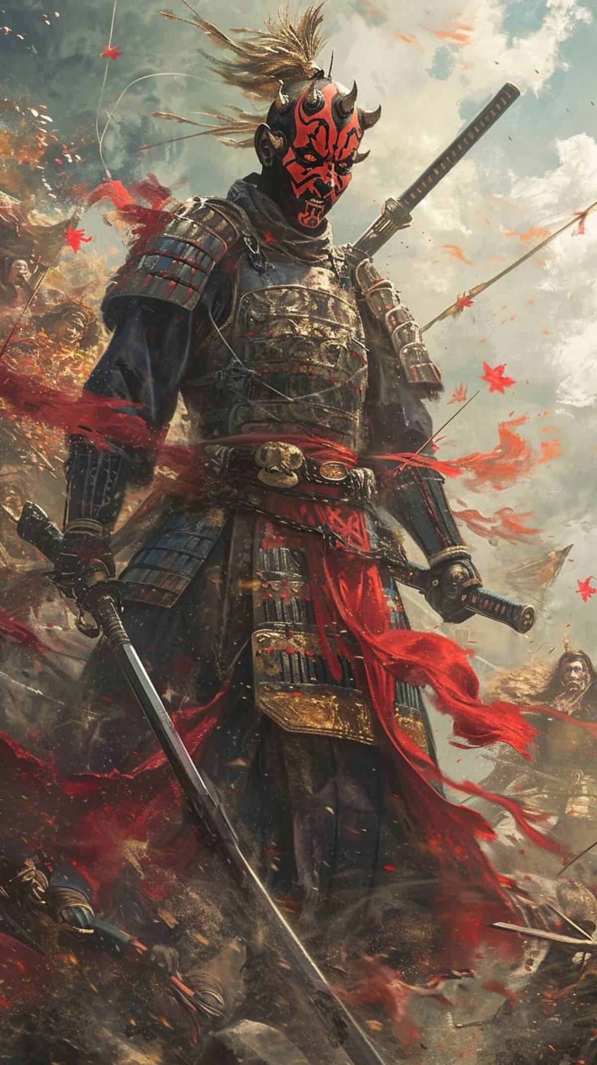 DArth Maul en un estilo samurai según una IA
