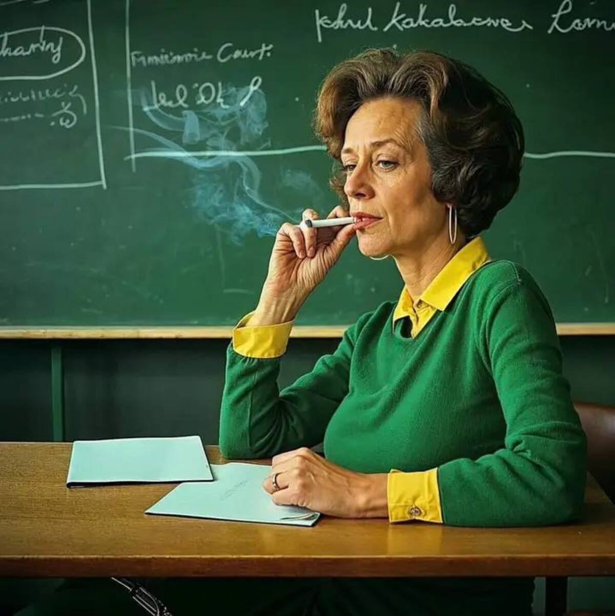 La Señorita Edna Krabappel, la maestra de Bart Simpson en Los Simpsons, tiene un apellido que es un juego de palabras en inglés. "Krabappel" suena similar a "crab apple", que significa "manzana ácida" en inglés, reflejando humorísticamente la actitud irritable y sarcástica del personaje.