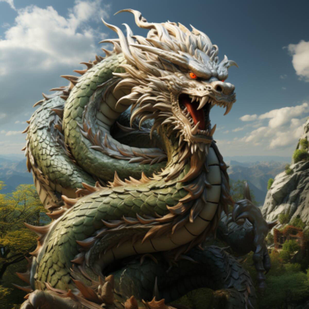 Midjourney imagina cómo se vería Shenglong de Dragon Ball si de verdad existiera