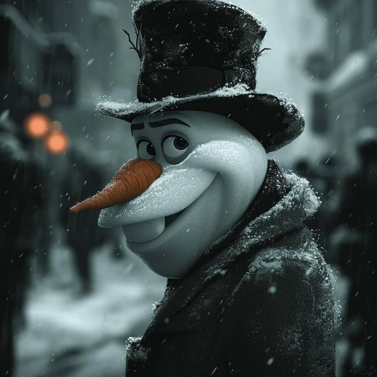Olaf en estilo noir