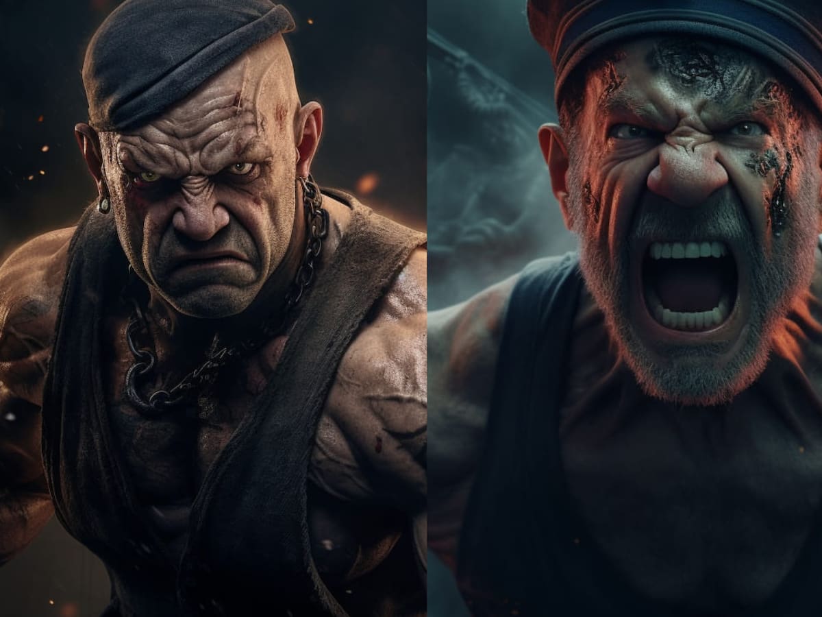 Así se vería "Popeye" en la versión realista según una inteligencia artificial