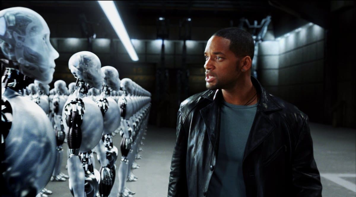 La película de Will Smith, "Yo, Robot", plantea el escenario de una IA tomando consciencia y rebelándose contra la humanidad.