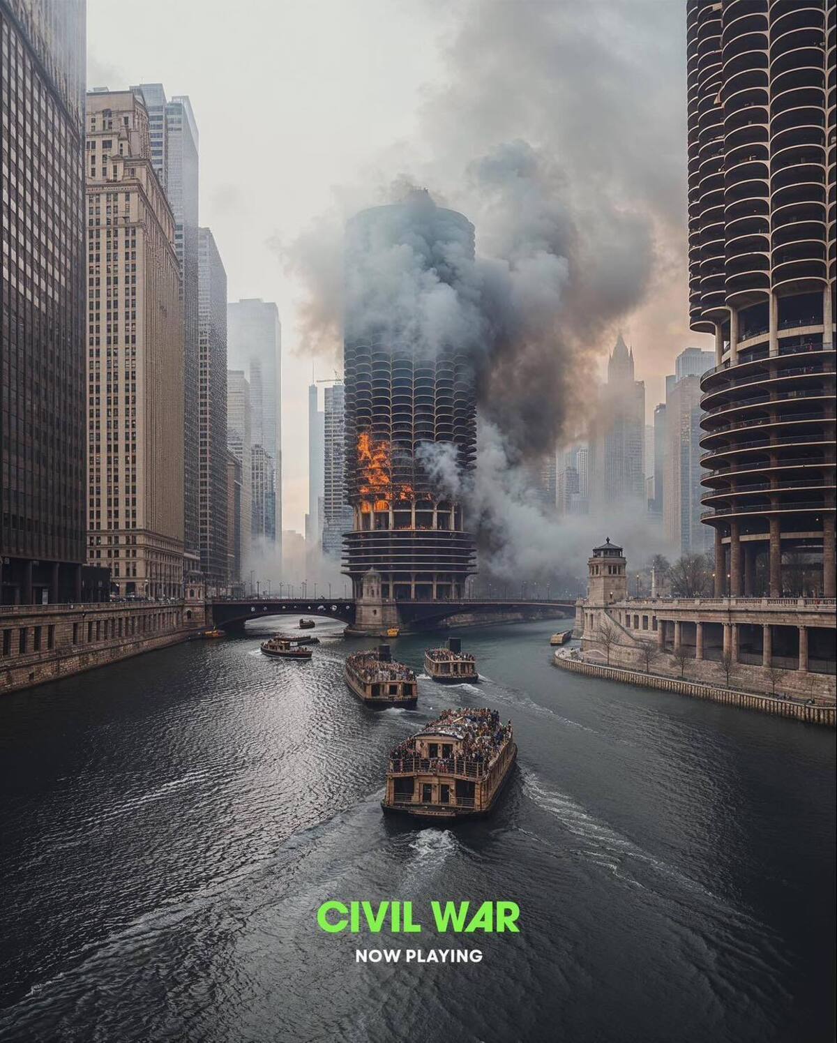 Pósters de la película de "Civil War" de A24 fueron creados con IA