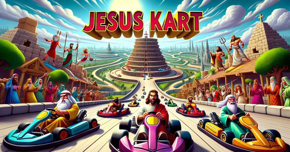 Jesus Kart: Así se vería un videojuego con temática de la Biblia según ...