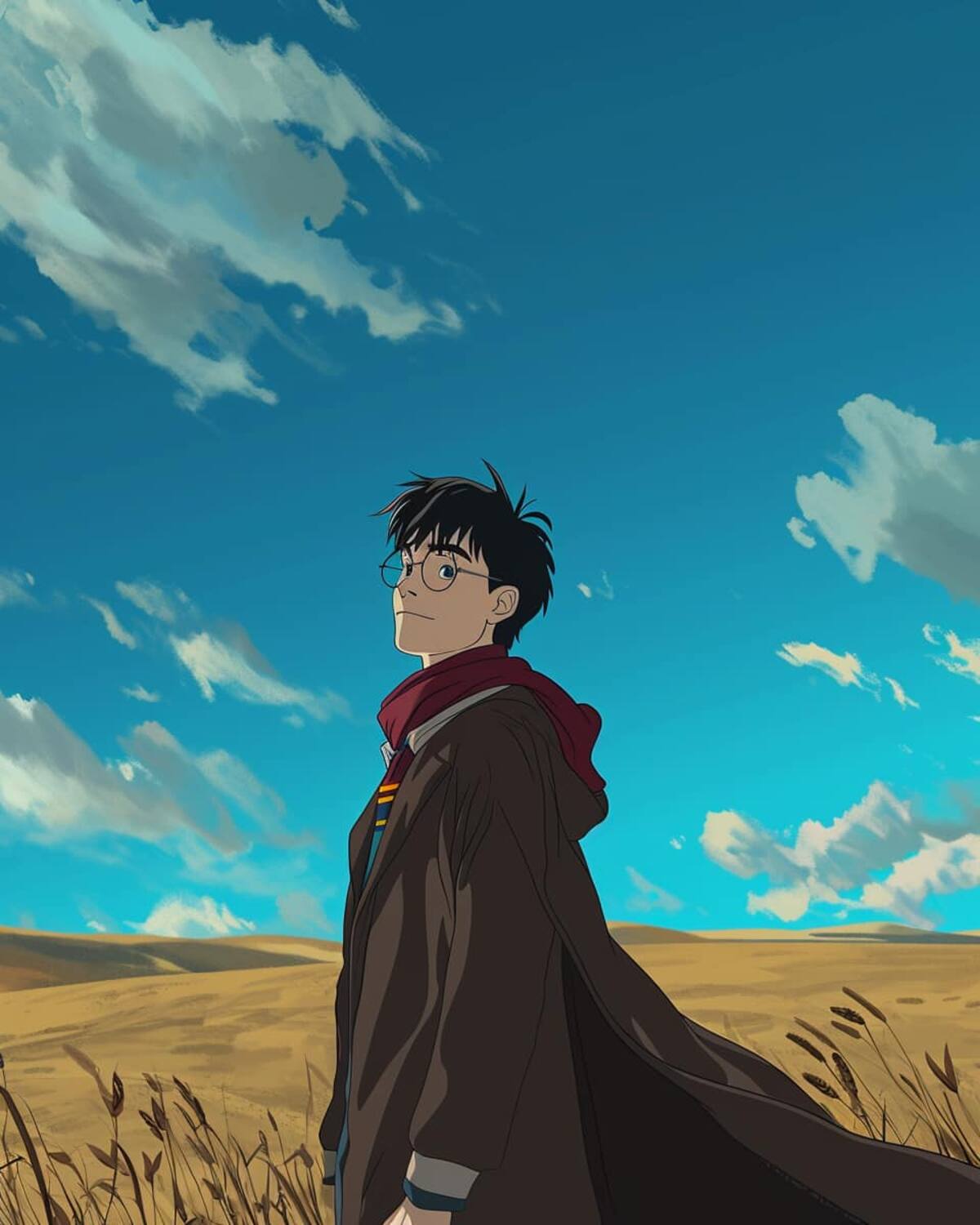 Harry en estilo Ghibli según una IA