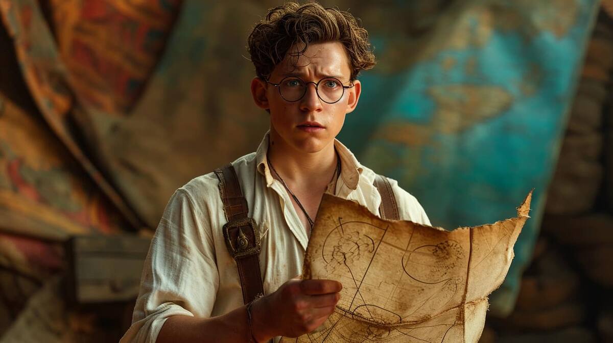 Milo con el mapa secreto de Atlantis según una IA