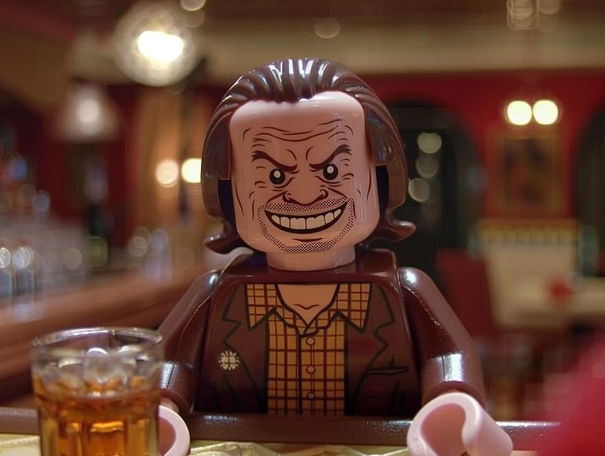 JAck en el bar de The Shining en versión lego