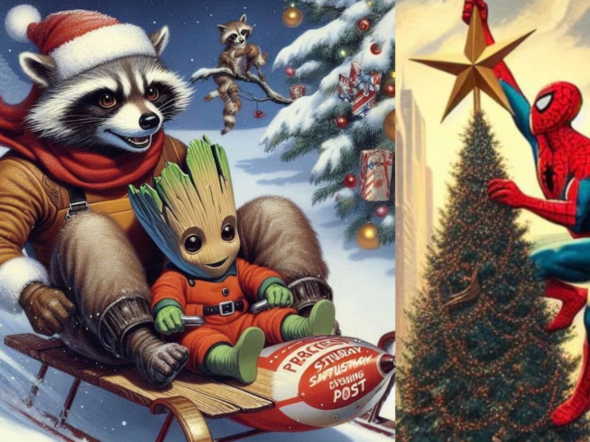 Así se verían los personajes de Marvel en navidad según la inteligencia artificial