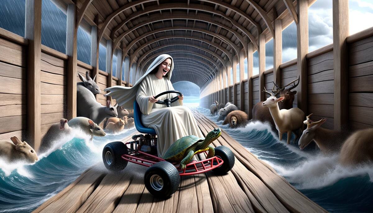 IA revela como se verían los personajes de la biblia como personajes de Mario Kart según una inteligencia artificial.