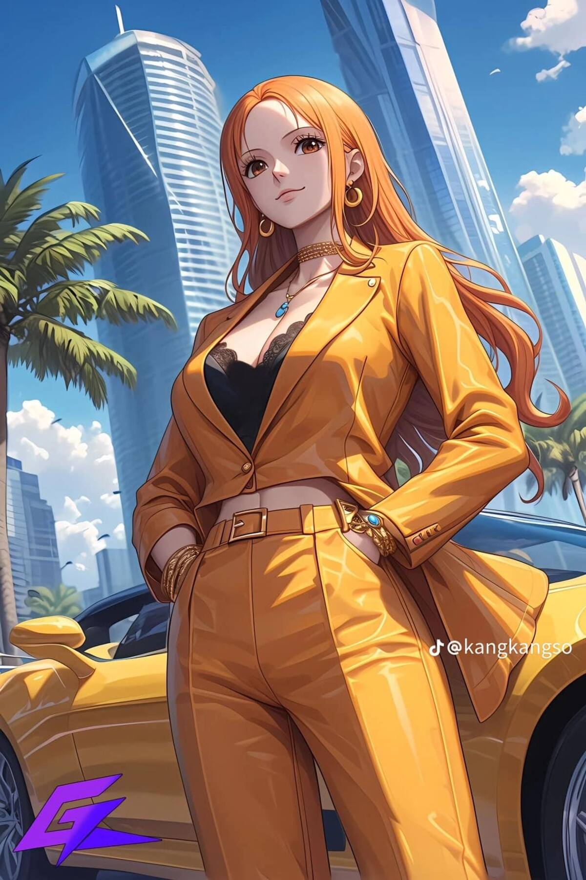 Nami en el universo de GTA según una IA