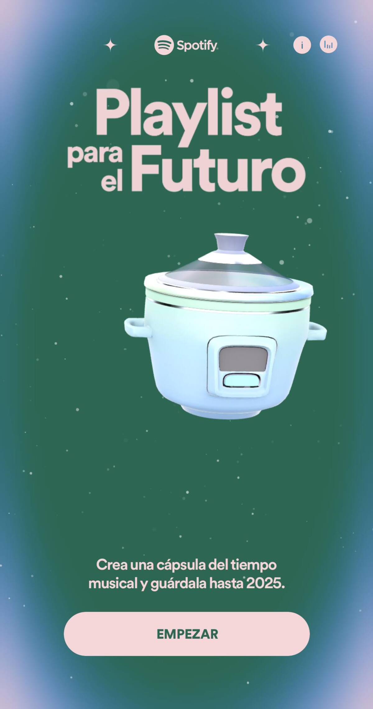 Playlist para el futuro | Spotify captura de pantalla