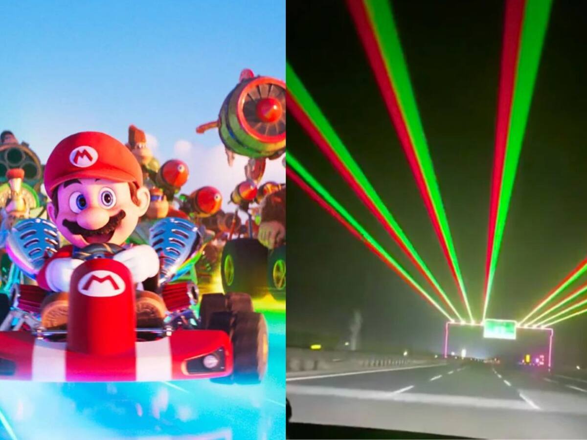 VIDEO: ¡Como en Mario Kart! “Senda Arco Iris” china ayuda a conductores ‘dormilones’ a seguir despiertos