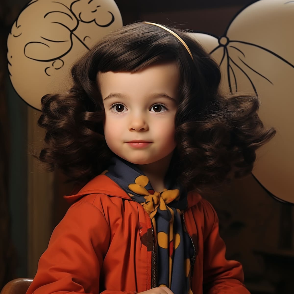 La pequeña Lulú porta su mirada pícara y su toque hilarante, según la inteligencia artificial. │ Midjourney