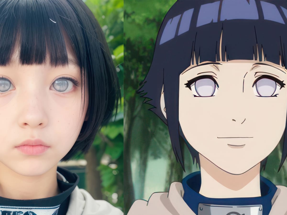 Así se vería Hinata Hyuga de Naruto en la vida real, según la inteligencia artificial