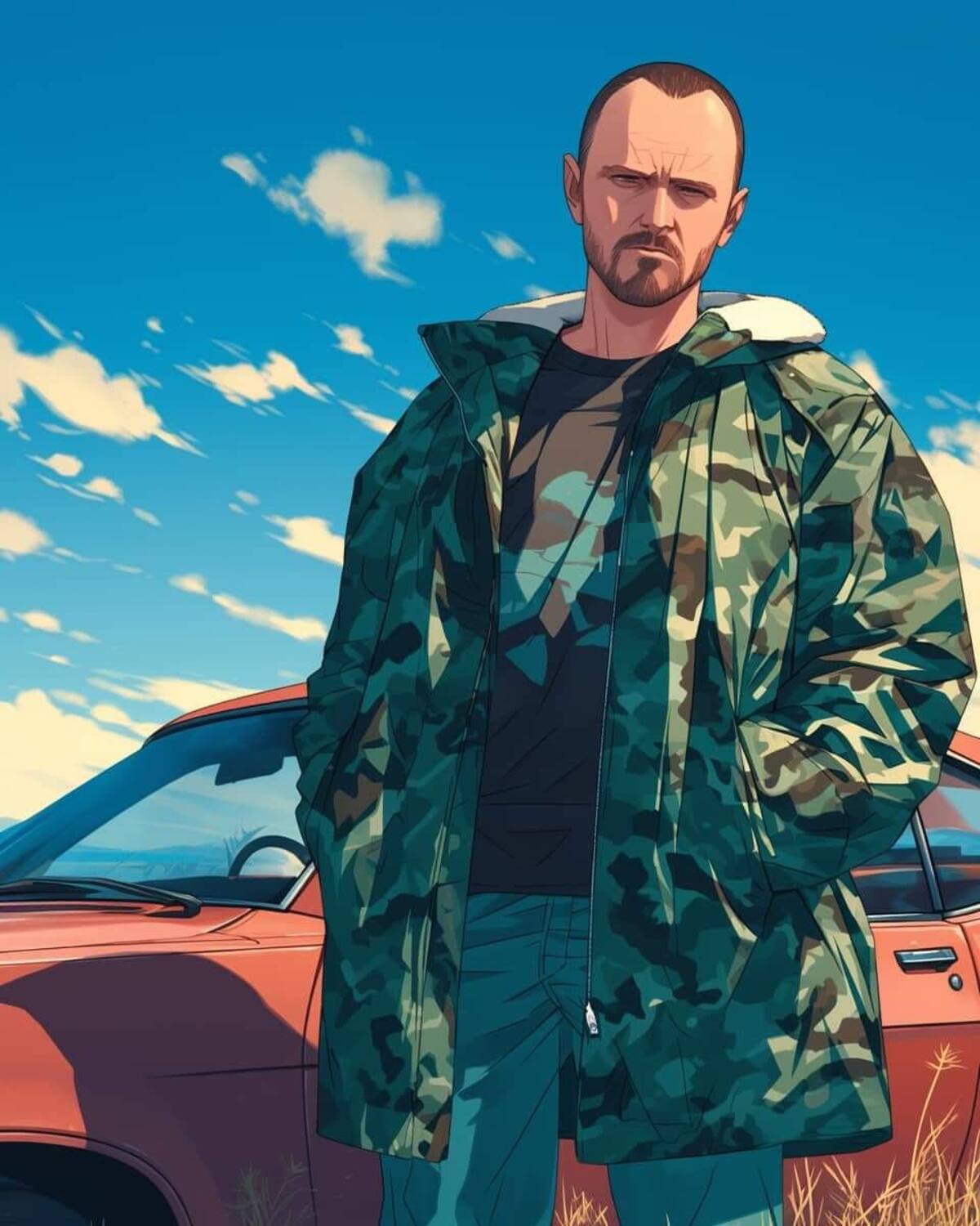 Jessie en versión anime de Breaking Bad