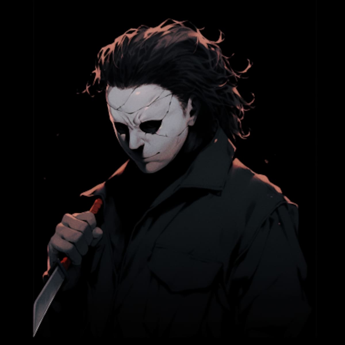 Le hemos pedido a Midjourney que recree a Michael Myers como si fuera un personaje de anime