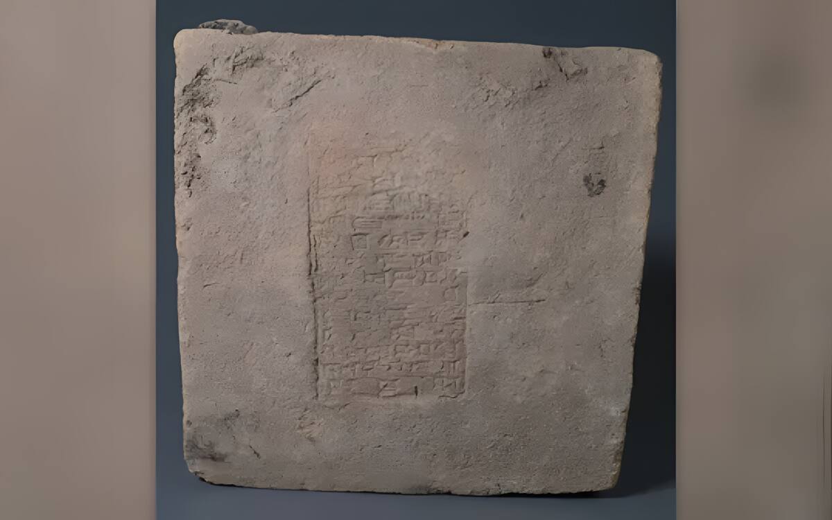 Ladrillo que data al reino del rey Nabucodonosor II (604-526 antes de Cristo). Fuente: Museo Slemani, Irak.
