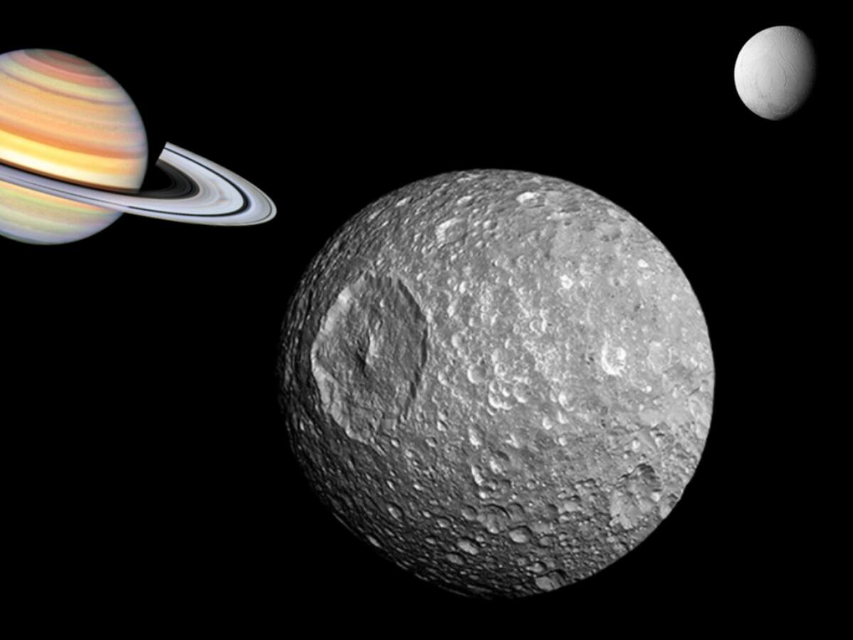 Luna Mimas, la “Estrella de la Muerte” de Saturno, esconde un océano subterráneo, según estudio