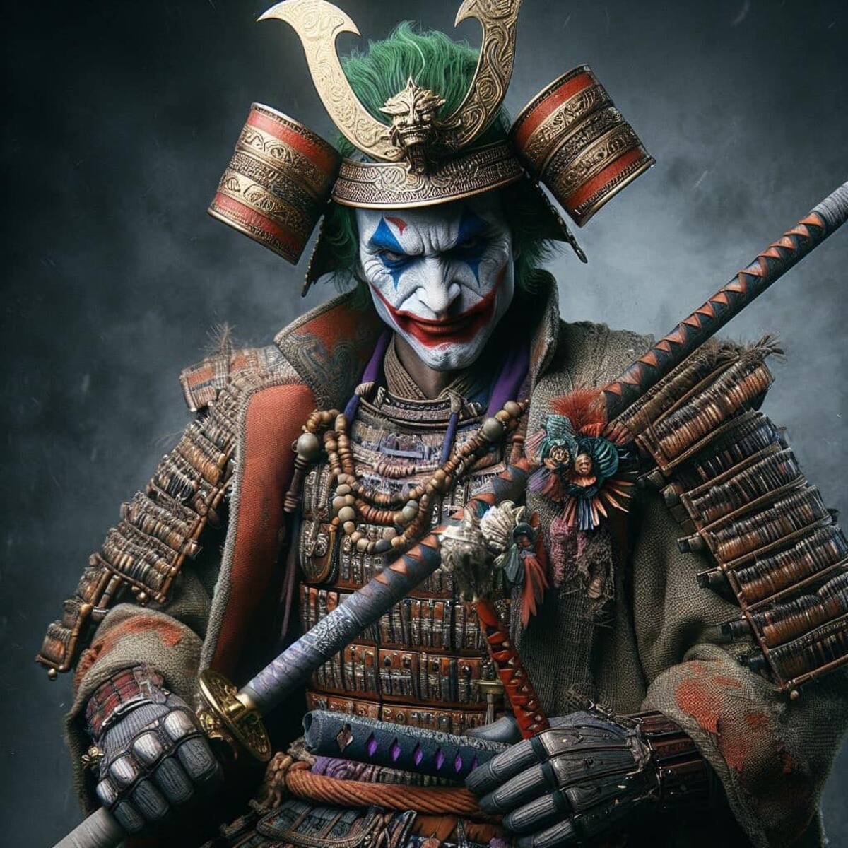 IA revela cómo se vería el Joker al estilo samurai según una IA