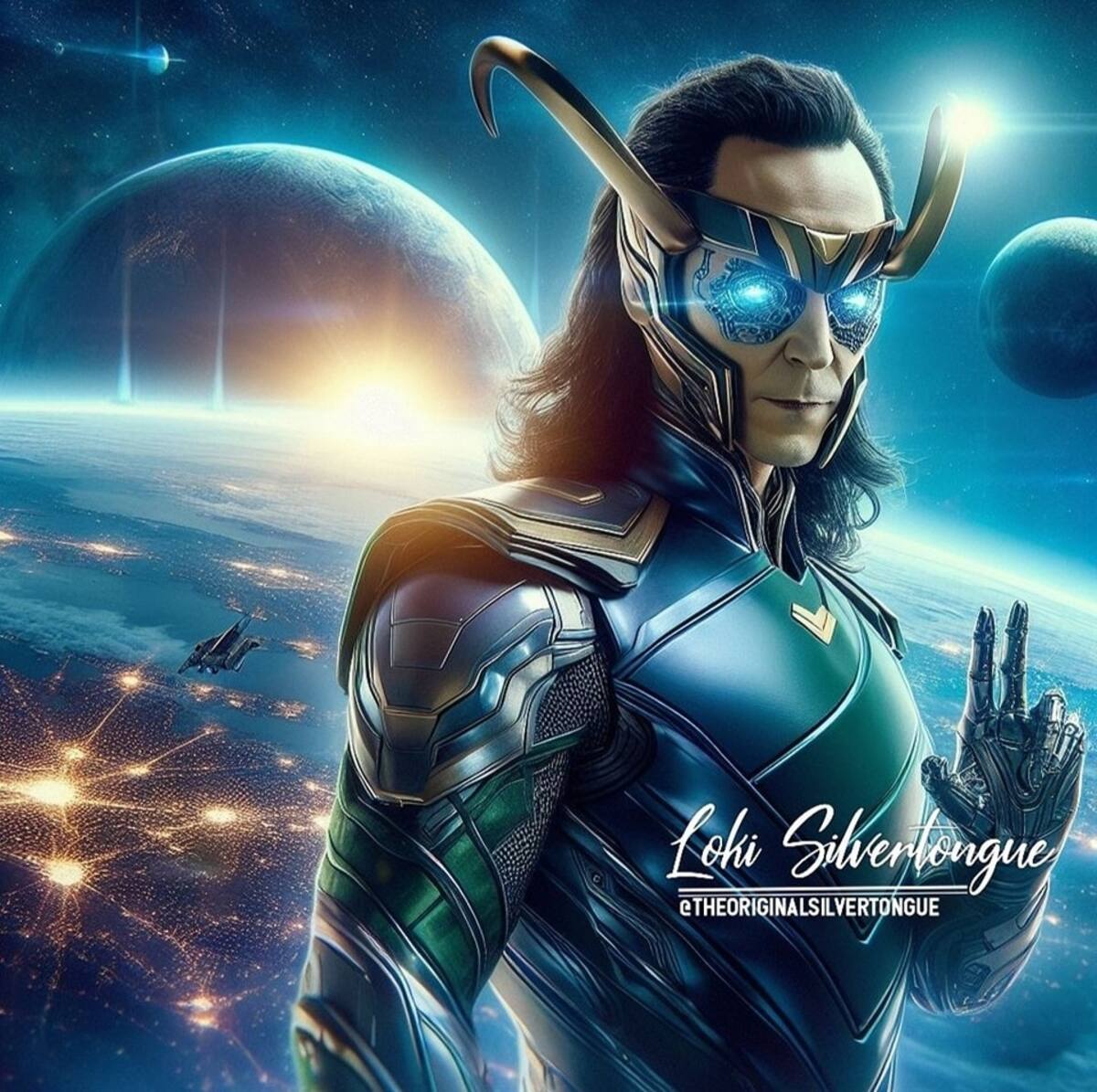 Loki en estilo cyberpunk se´gun una inteligencia artificial