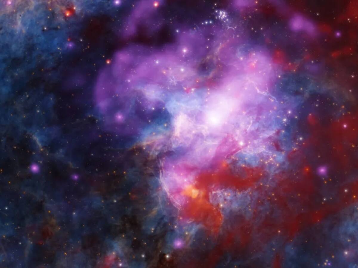 Hubble capta una espectacular explosión estelar en la galaxia vecina