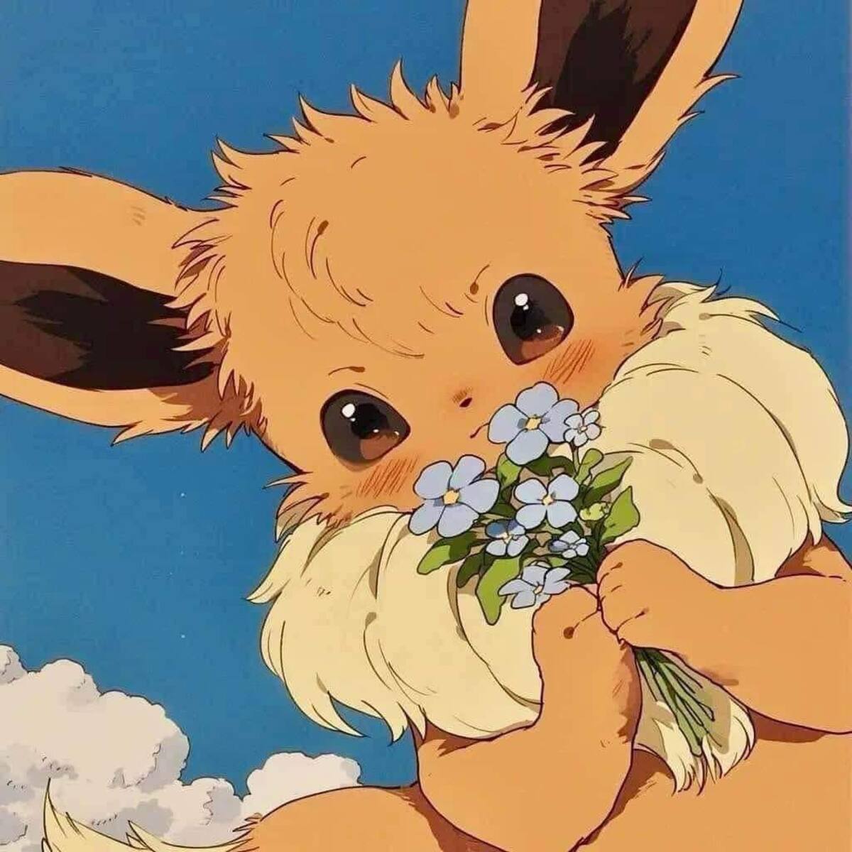 Eevee en estilo Ghibli según una IA