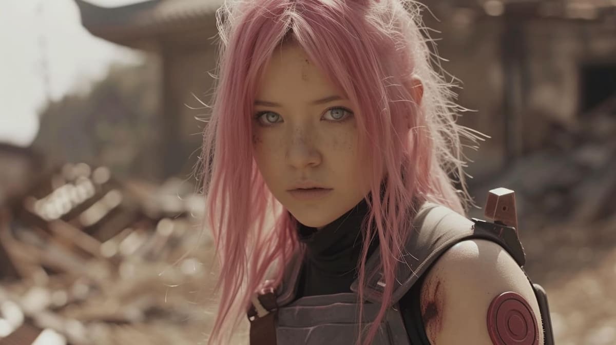 Sakura en el live action según una IA