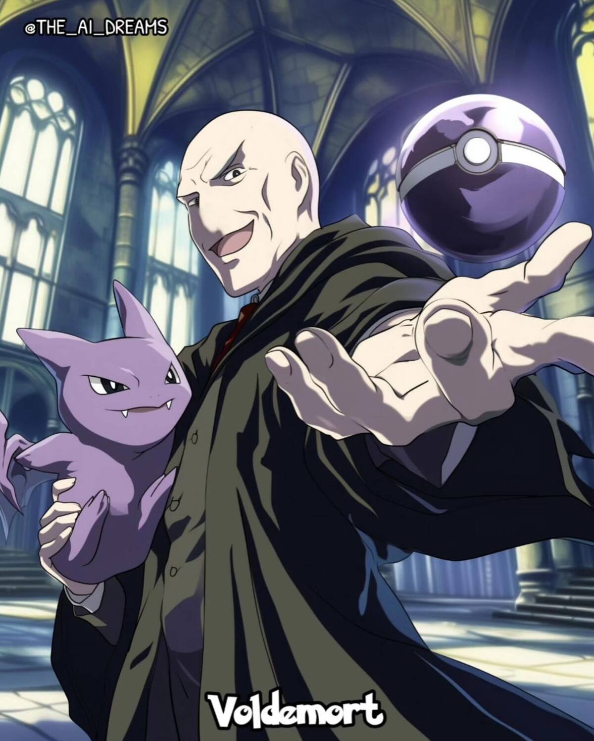 Voldemort de "Harry Potter" en el universo Pokemon segun una IA