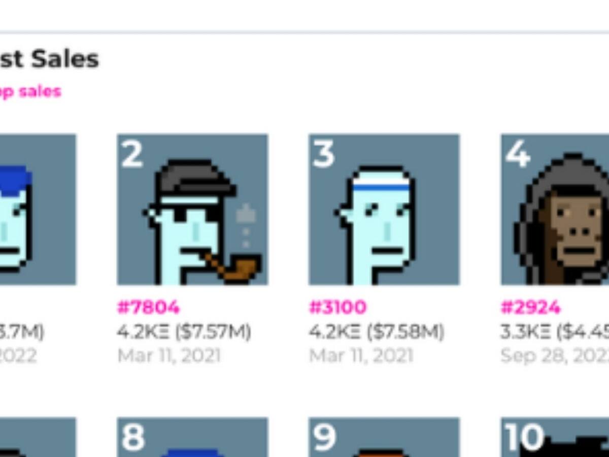 Dos de los NFTs más caros de los CryptoPunks se vendieron