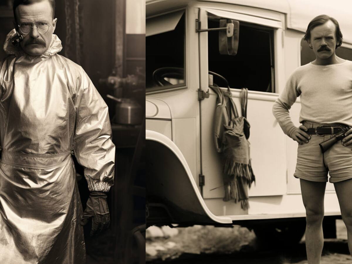 Así se vería la serie "Breaking Bad" si hubiera sido grabada en 1920 según una inteligencia artificial