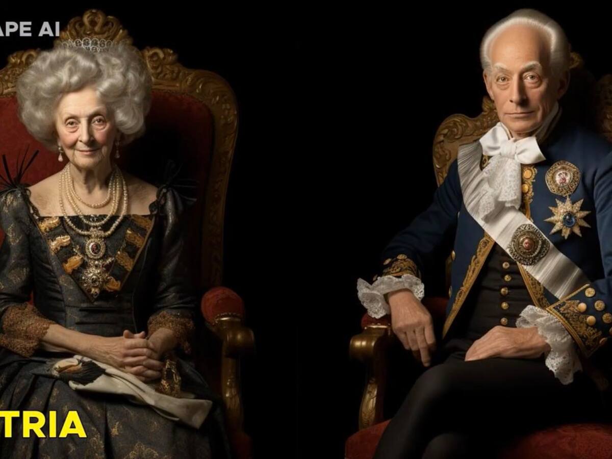 La IA muestra cómo sería un rey y una reina para cada país