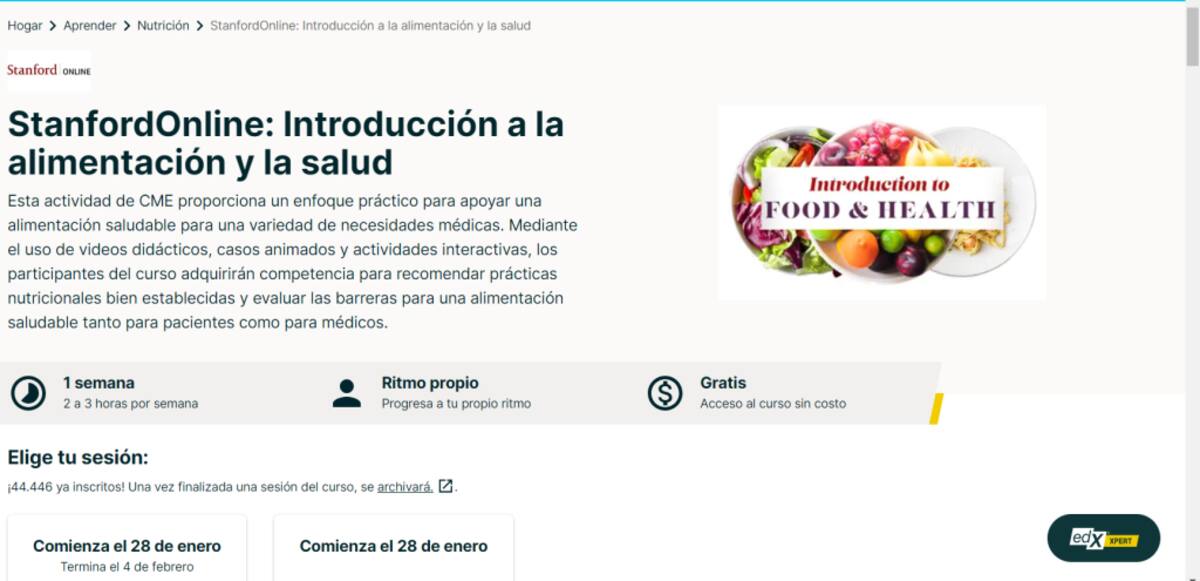 Descubre el impacto directo de una dieta equilibrada en la salud a través del curso en línea de nutrición de la Universidad de Stanford en EdX, una oportunidad accesible y práctica para aprender a mejorar tu bienestar con hábitos alimenticios saludables.