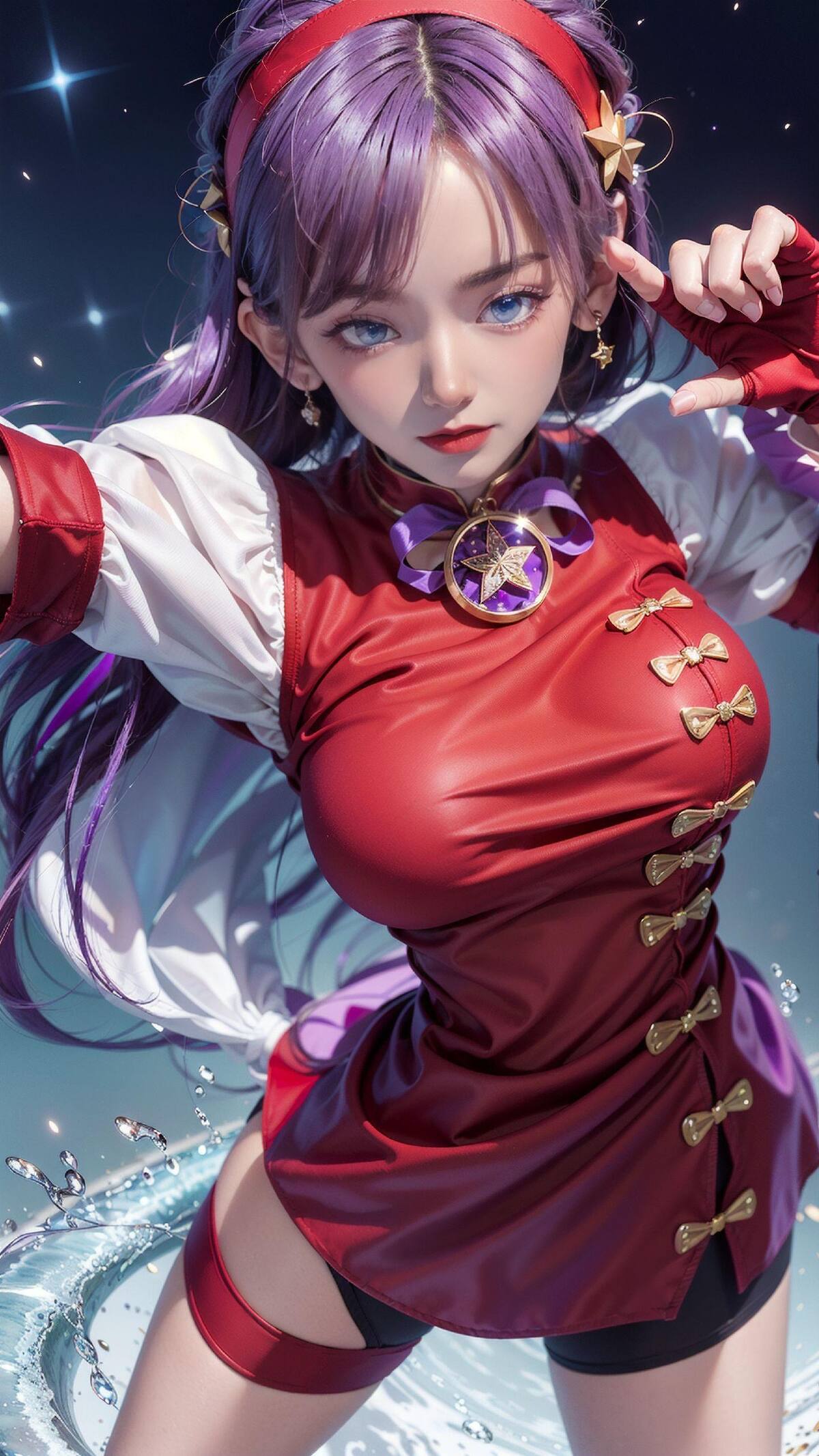 Athena Asamiya de King of Fighters en la vida real según la Inteligencia Artificial
