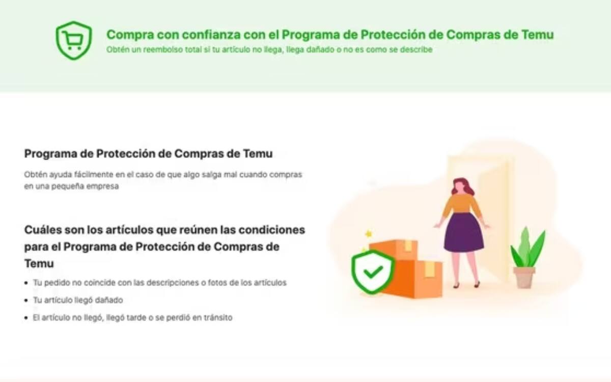 La página cuenta con filtros de seguridad para garantizar las compras seguras de los productos que acordaste.