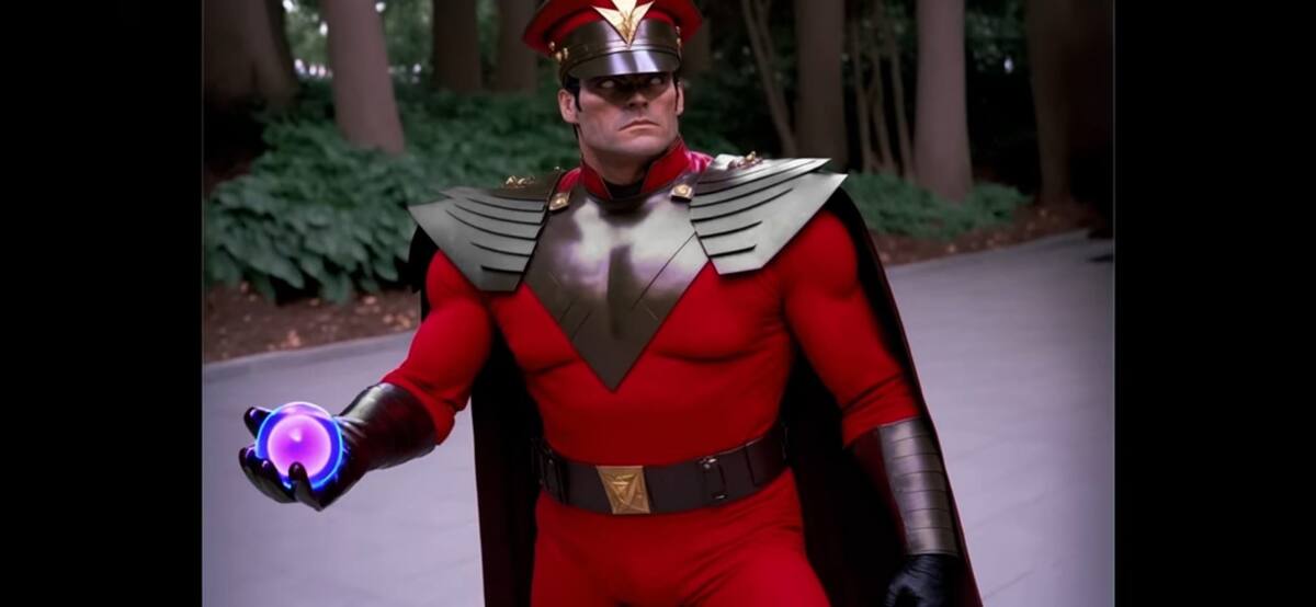 M Bison en un live action de los años ochentas según una IA