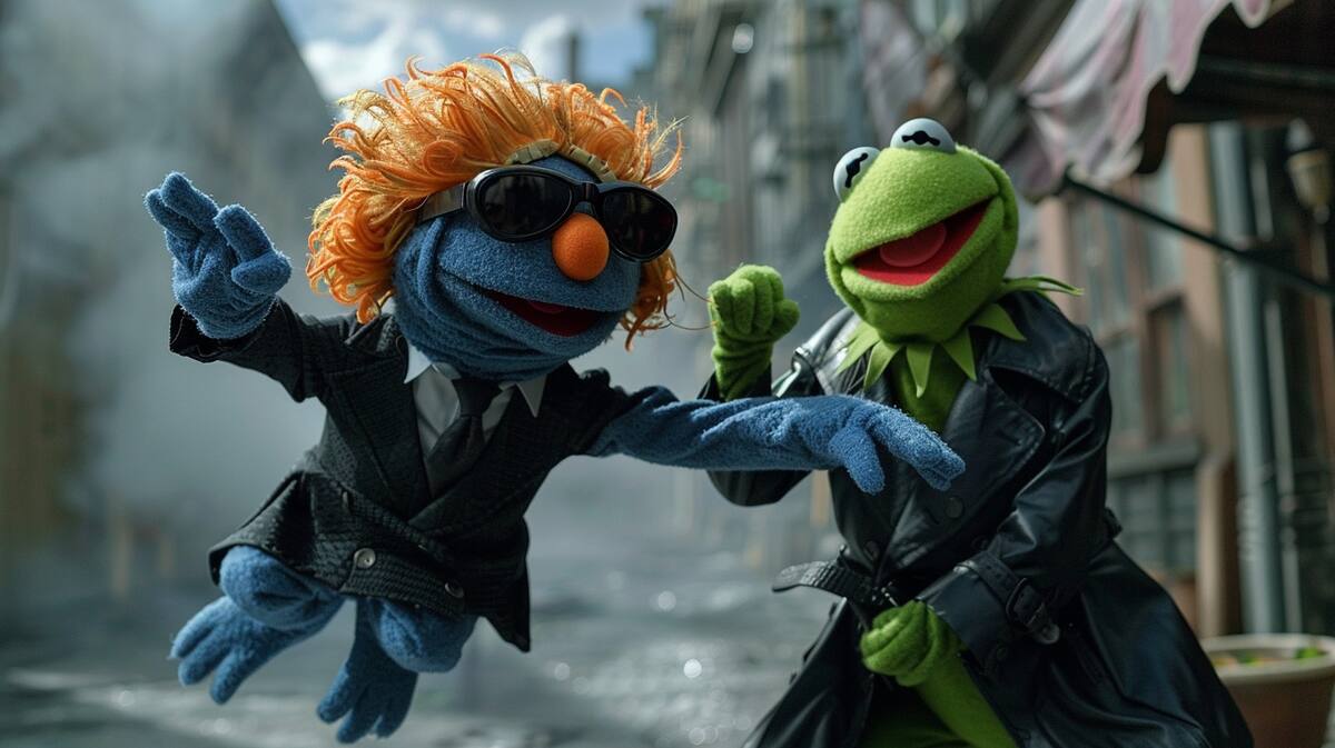 Batalla de Muppets en estilo Matrix según una IA