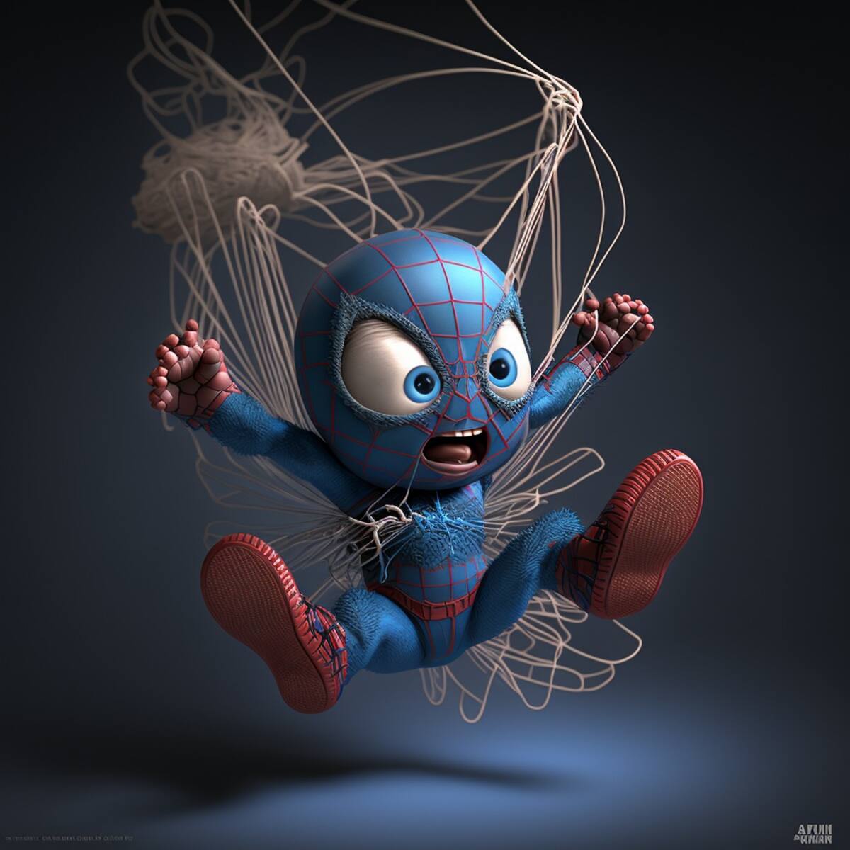 Spiderman en estilo bebé según una IA