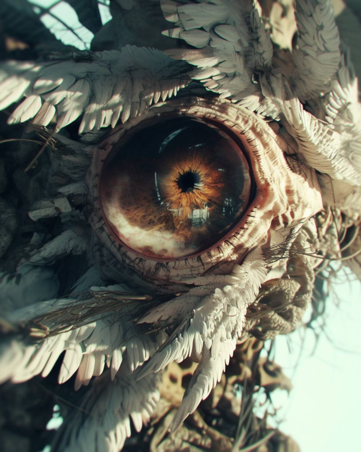 El gran ojo de los querubines angelicales según una IA