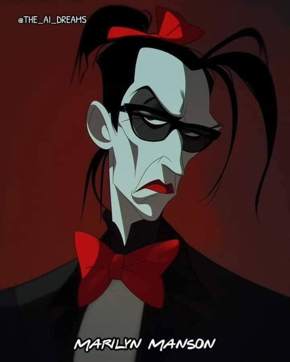 Así se vería la versión Disney de Marilyn Manson según una inteligencia artificial