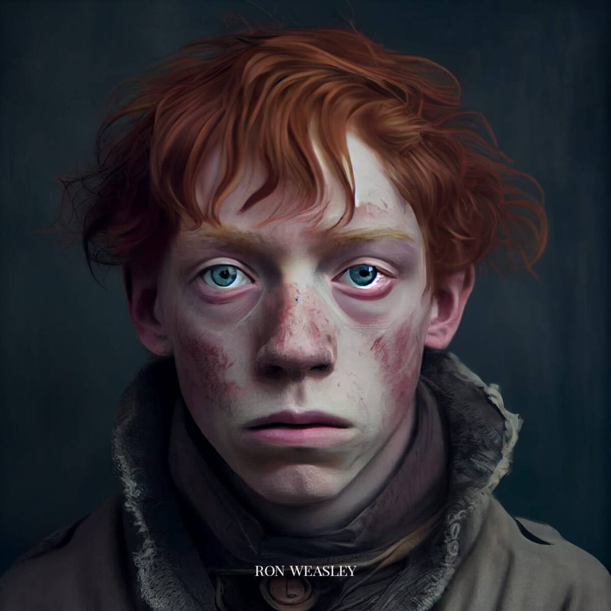 Ron en estilo de Tim Burton según una IA
