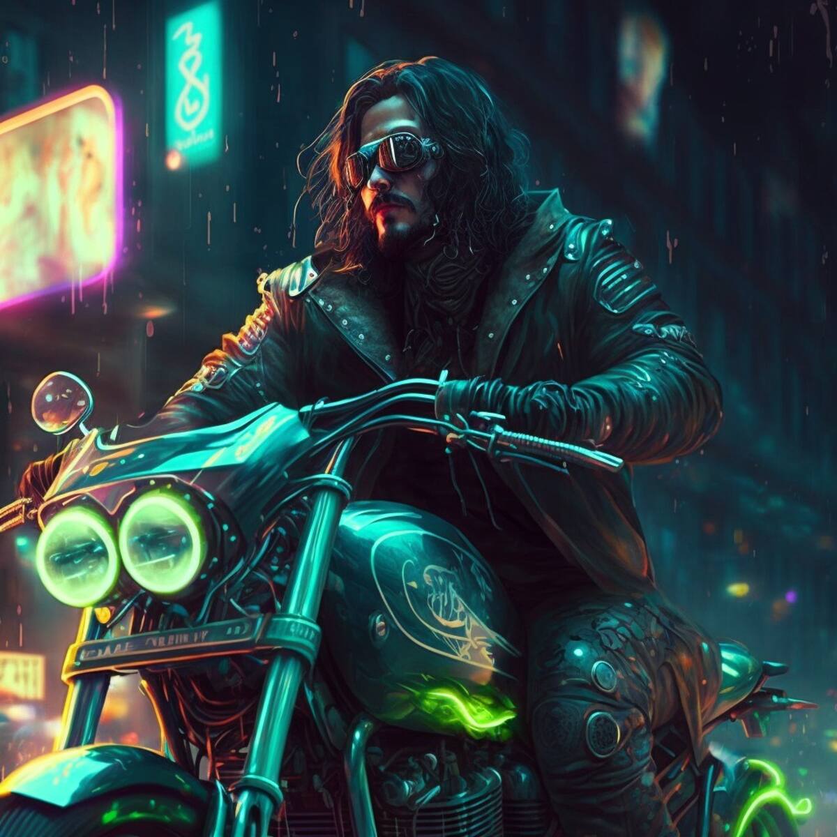 Aragorn en estétca cyberpunk según una IA